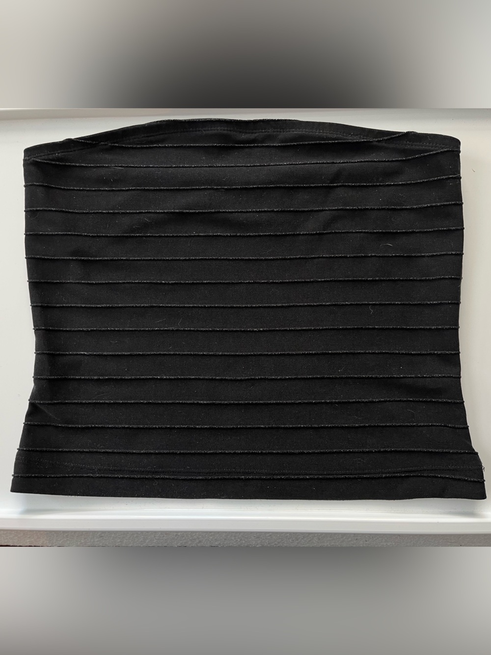 GUESS Black Ribbed Strapless Tube Top -  Size M